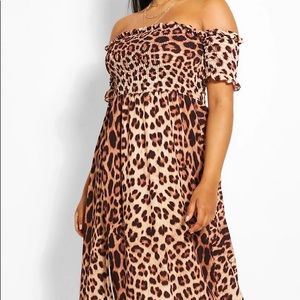 Leopard wrap dress